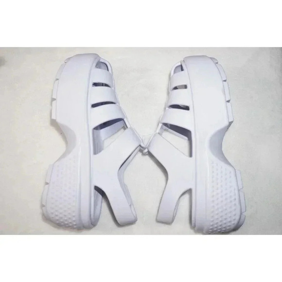 CROCS NWT Stomp Fisherman Sandals Platform Dreamscape purple 6 womens - Picture 10 of 10